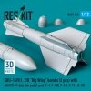 RESKIT RS72-0540 GBU-15(V)1,2/B Big Wing bombs (2 pcs) with AN/AXQ-14 data link pod (1 pcs) (3D Printed) 1/72